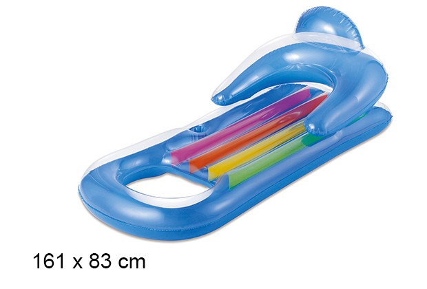 Blue relaxing inflatable mat 160x76 cm