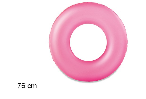 Flutuador inflável rosa neon 76 cm