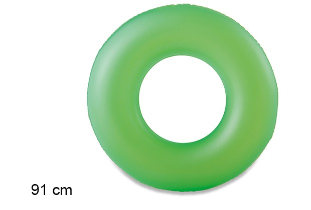 Flutuador inflável verde limão neon 91 cm