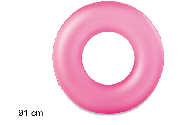 Flutuador inflável rosa neon 91 cm