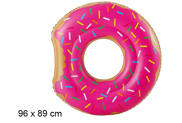 Inflatable strawberry donut float 96x89 cm