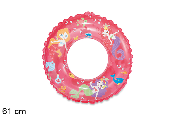 Flotador hinchable infantil decorado sirenas 61 cm