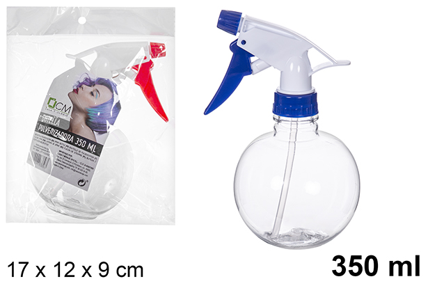 Botella plástico bola con pulverizador transparente 350 ml