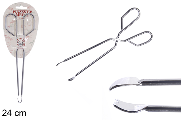 [108315] Pinzas de metal cocina 24 cm