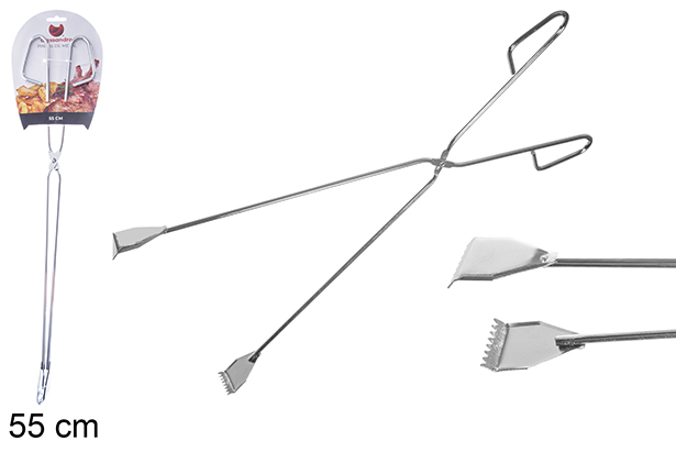 [108318] Metal kitchen tongs 55 cm