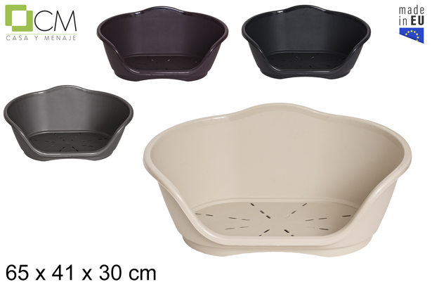 Plastic pet crib assorted colors 65x41 cm