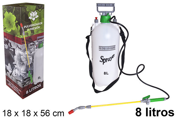Pulverizador de pressão jardim 8 l.