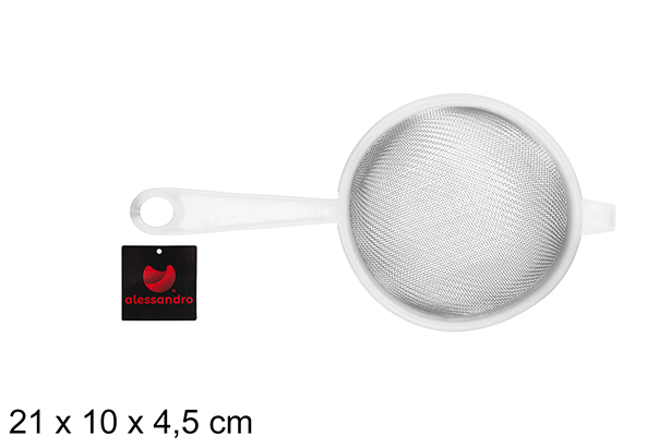 Colador plástico color blanco 10 cm