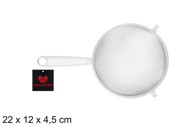 Colador plástico color blanco 12 cm
