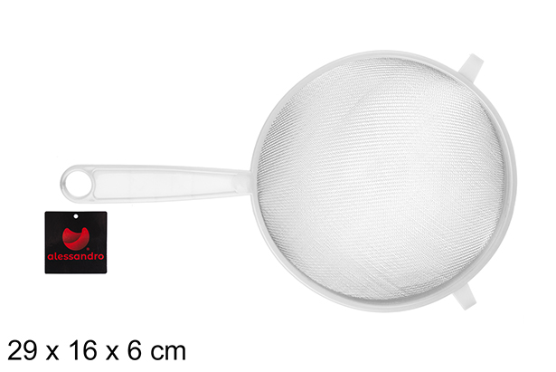 [108338] Coador de plástico branco 16 cm