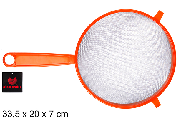 Coador de plástico laranja 20 cm
