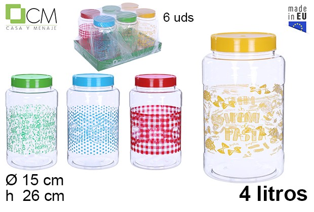Pot en plastique décoré 4 l.