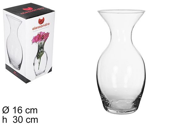 Glass flower vase Amoon 30 cm