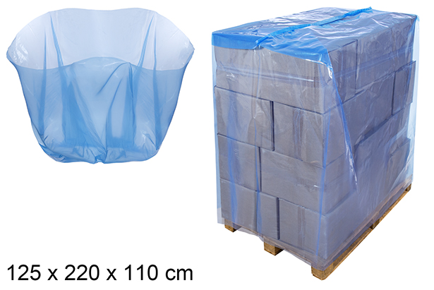 [110369] 3 Fundas plástico cubre palets 125x220 cm