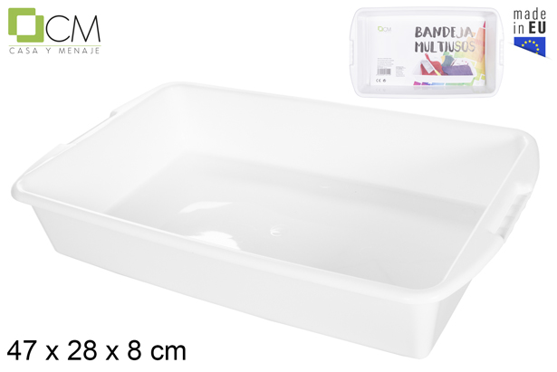 [103014] Bandeja plástico blanca 47x28 cm