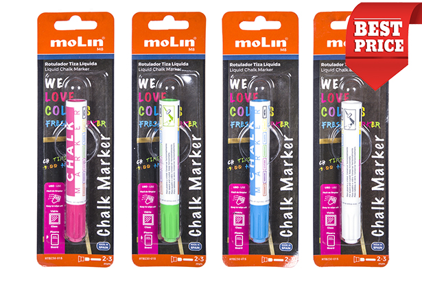 [204569] Blister liquid chalk marker assorted colors