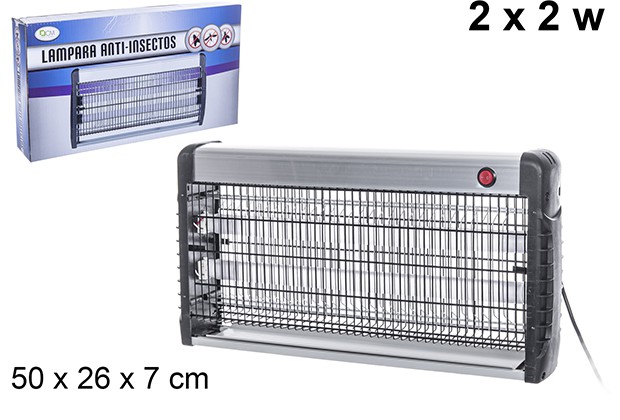 Lâmpada dupla LED anti-insetos 2x2 W