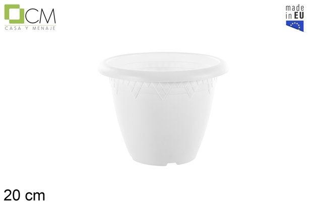 Maceta plástico Elsa blanca 20 cm