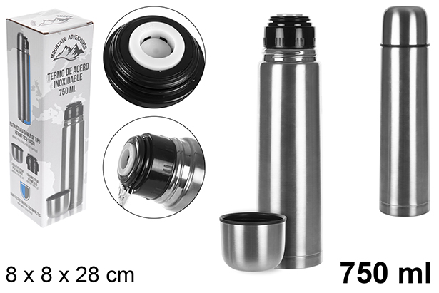 Stainless steel thermos 750 ml
