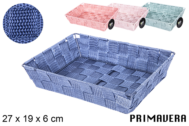 Panier en nylon couleur Primavera 27x19x6 cm