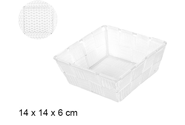 White nylon basket 14 cm