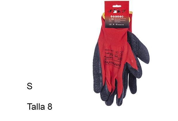 Guante nylon manopla látex anticorte Talla 8