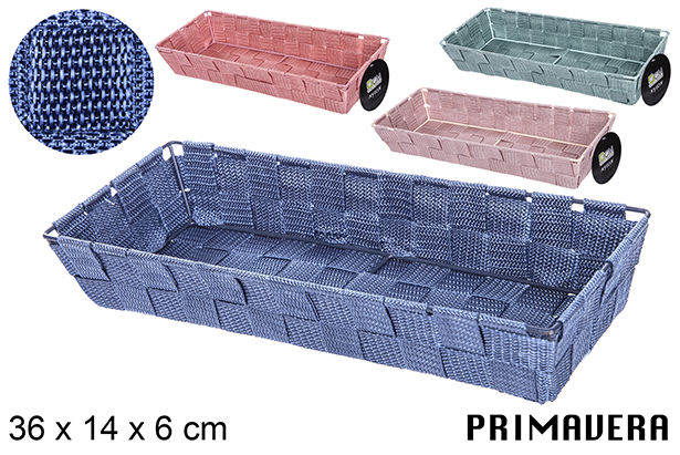 [109040] Primavera colored nylon basket 36x14x6 cm
