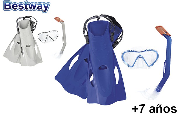 Goggles + diving fins kit + 7 years