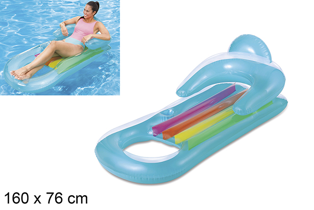 Matelas gonflable relaxant bleu sarcelle 160x76 cm