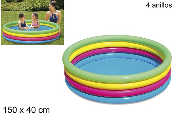 Piscina inflável de 4 anéis 150x40 cm