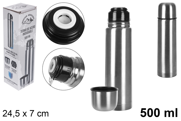Garrafa térmica em aço inoxidável 500 ml