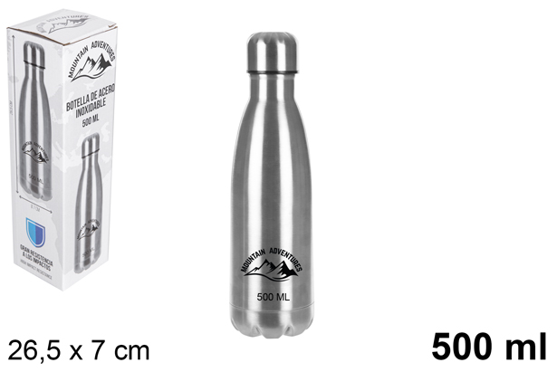 [108727] Borraccia termica acciaio inossidabile 500 ml 