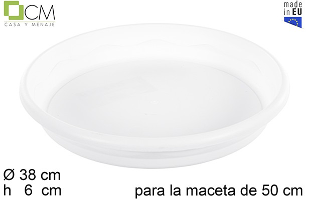 [110506] Prato vaso Elsa branco 50 cm
