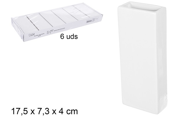 Humidificateur rectangulaire en céramique blanche