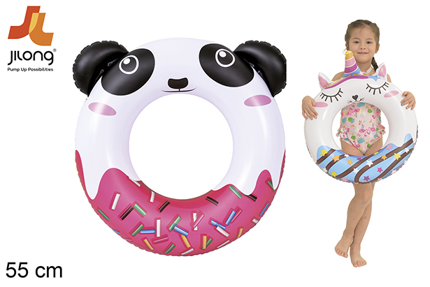 Boia insuflável donut animais sortidos 55 cm