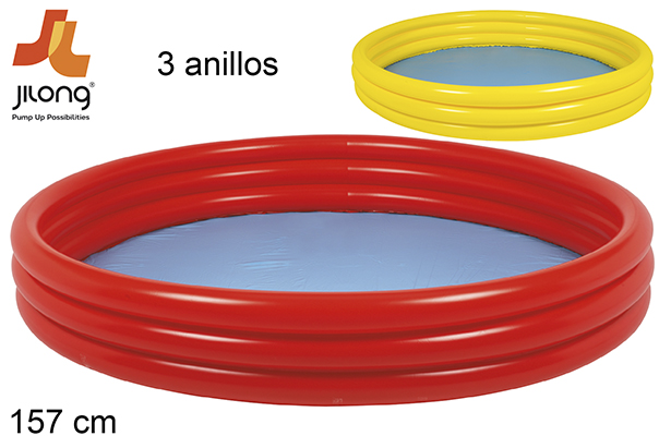 Piscina hinchable 3 anillos colores surtidos 157 cm