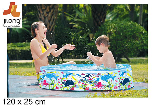 Piscina hinchable decorado fondo marino 120x25 cm