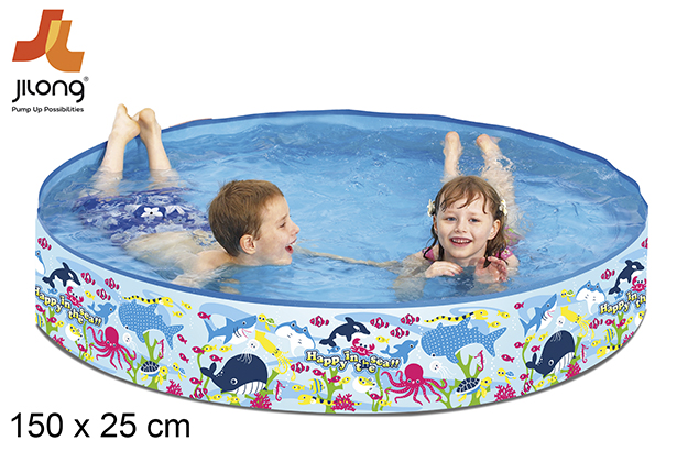 Piscina inflável decorada com fundo marinho 150x25 cm