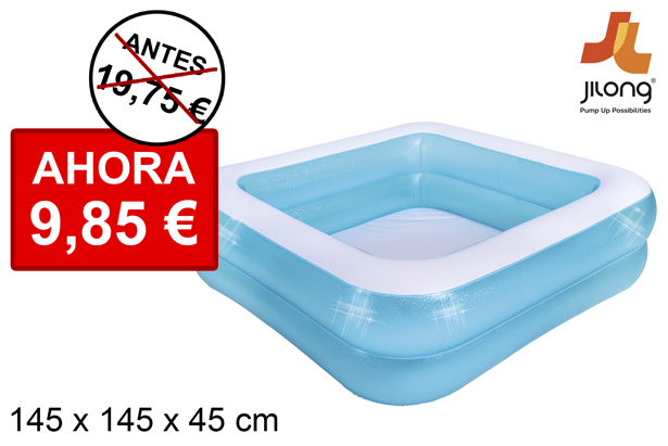 Piscina hinchable cuadrada 145x45 cm