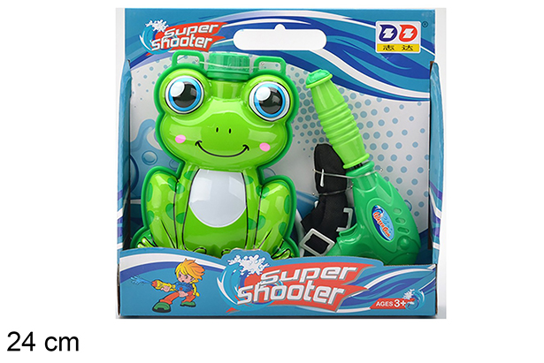 Pistolet à eau grenouille avec sac à dos 24 cm