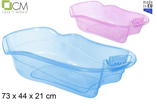 Baignoire pour enfant bleu/rose transparente