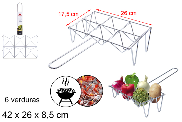 Grill 6 vegetables 26x17,5 cm