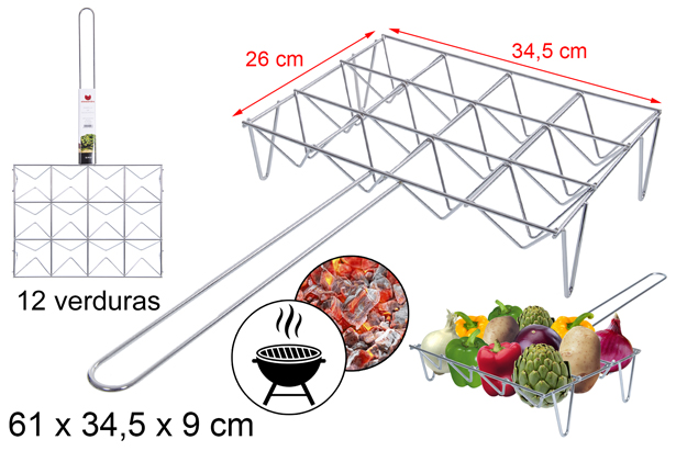 [110547] Grelhe 12 legumes 26x34,5 cm
