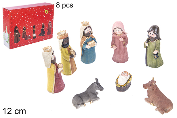 Crèche enfants 8 pièces 12 cm