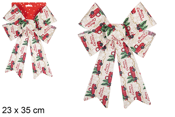 Lazo Navidad decorado coche 23x35 cm