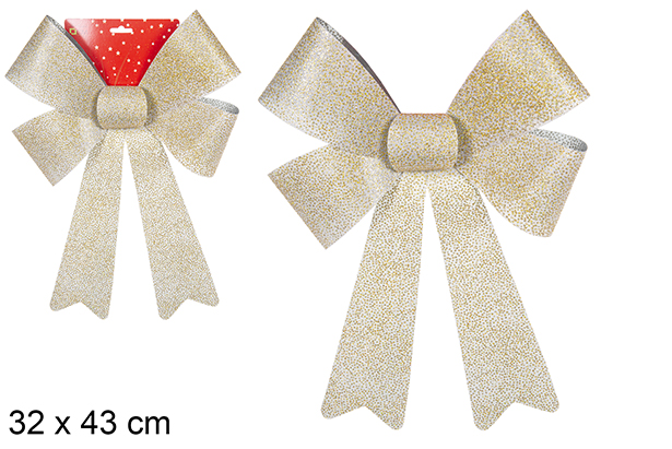 Lazo Navidad oro purpurina 32x43 cm