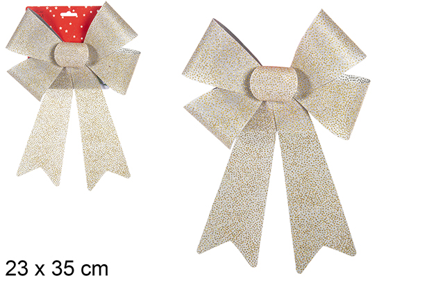 Lazo Navidad oro purpurina 23x35 cm