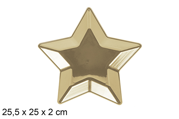 Under Christmas star tray gold glitter 25.5 cm