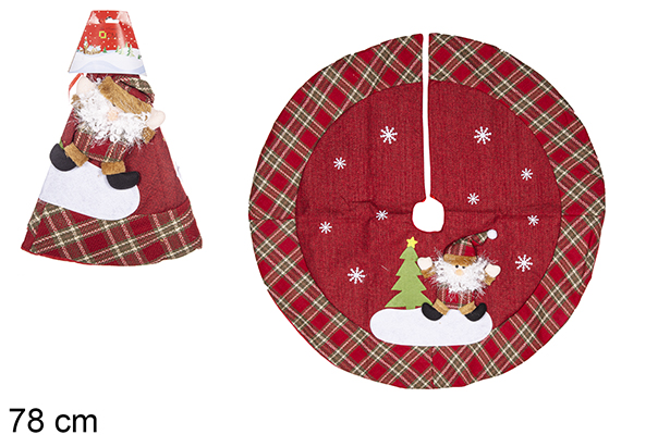 Decorated Christmas tree foot blanket Santa Claus 78 cm