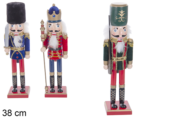 Cascanueces de Navidad de madera modelos surtidos 38 cm